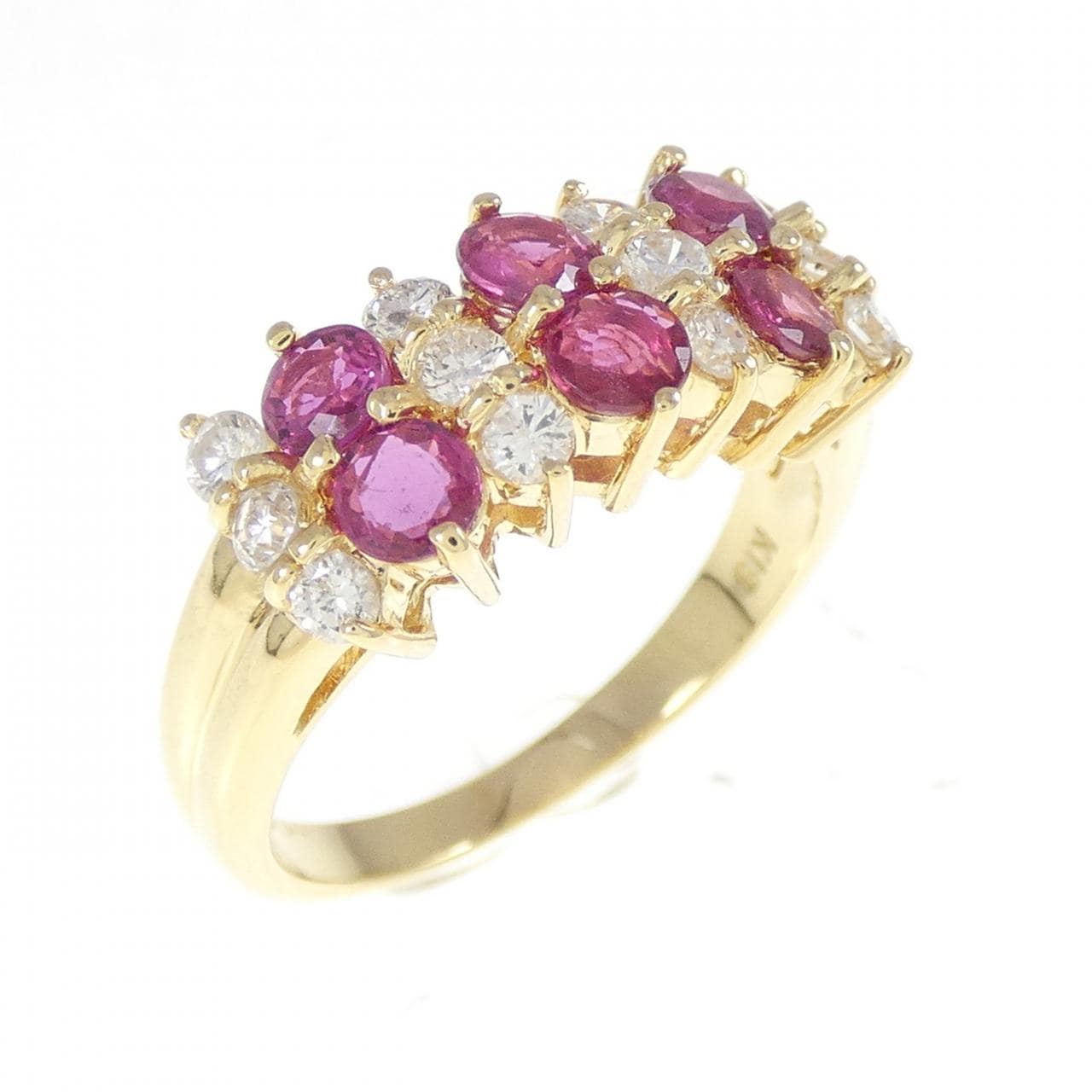 K18YG ルビー リング 0.94CT