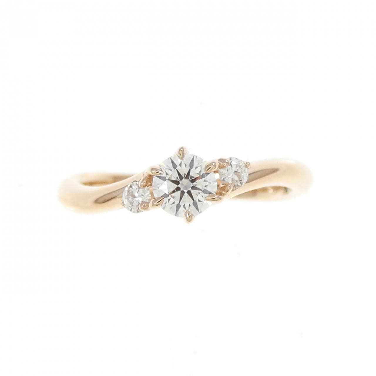 K18PG ダイヤモンド リング 0.215CT F VS1 3EXT H＆C