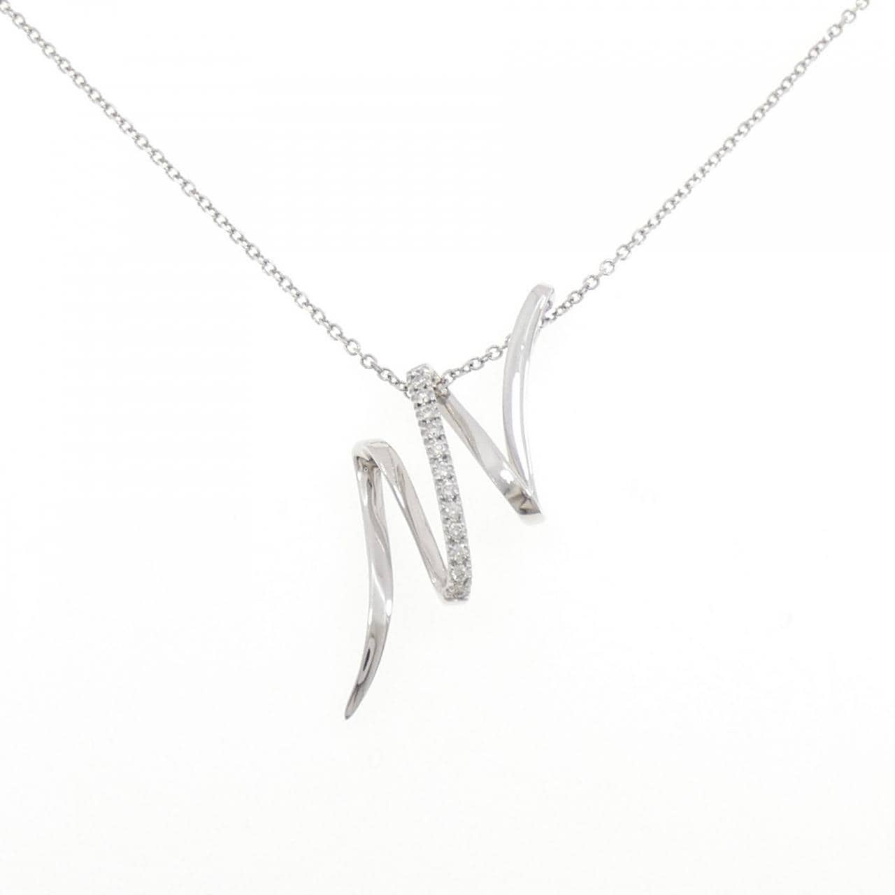 750WG ダイヤモンド ネックレス 0.18CT