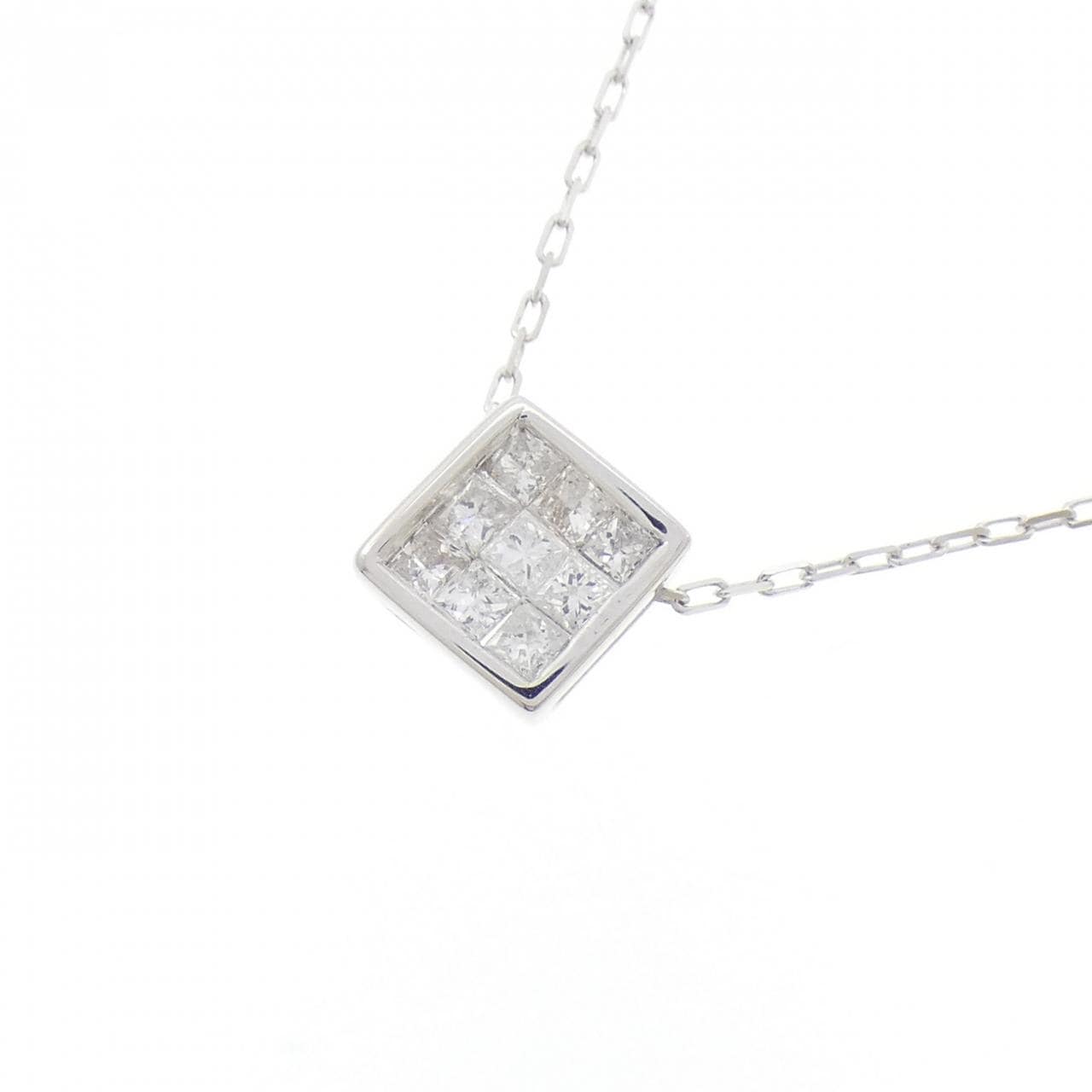 K18WG ダイヤモンド ネックレス 0.20CT