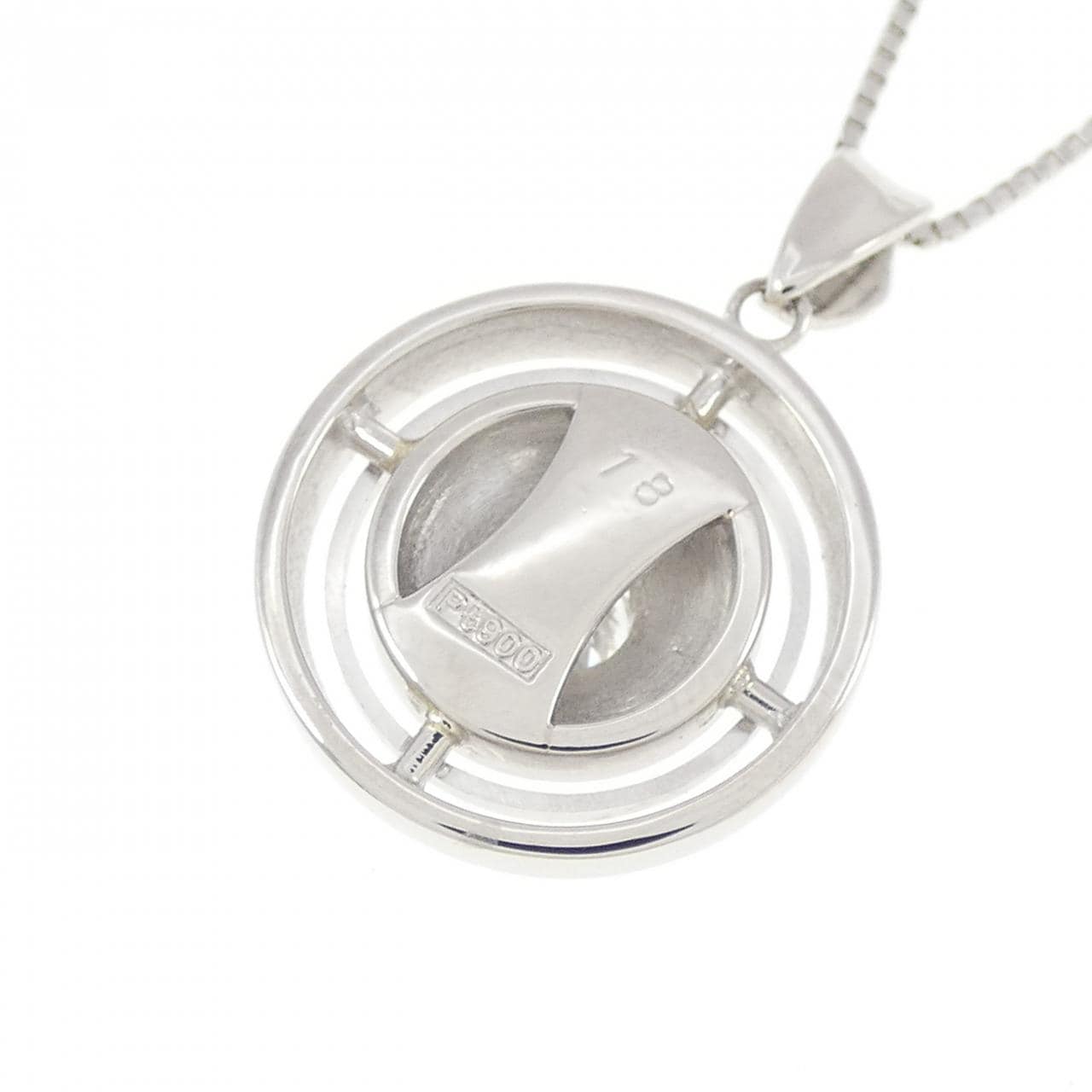 PT900/PT850 フラワー ダイヤモンド ネックレス 0.18CT