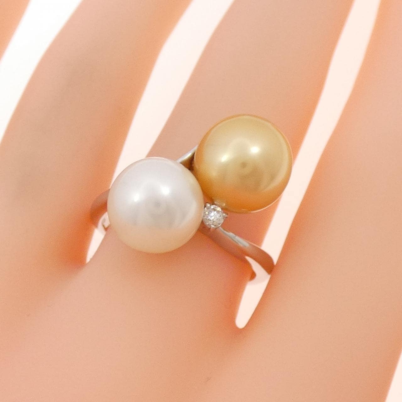 PT900 白蝶パール リング