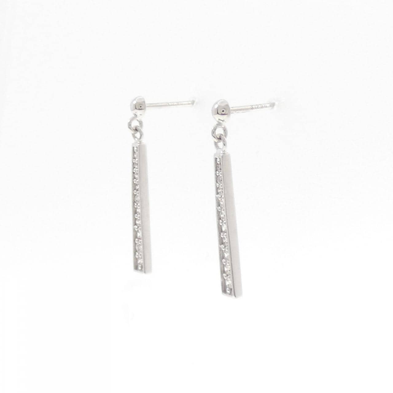 K18WG ダイヤモンド ピアス 0.16CT