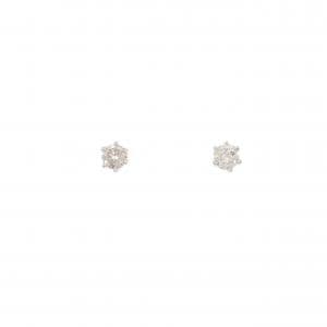 PT900 ソリティア ダイヤモンド ピアス 0.30CT