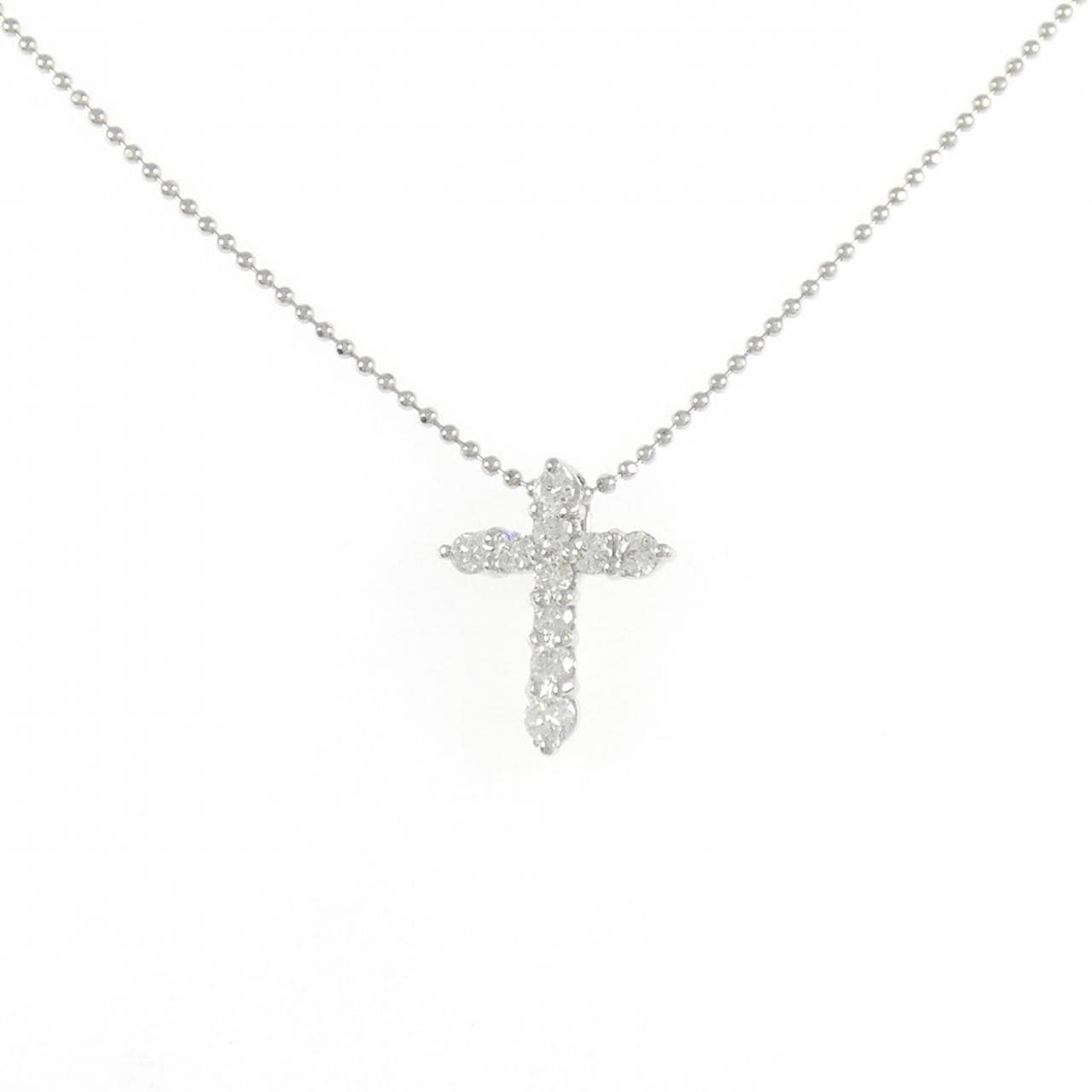 PT900/PT850 クロス ダイヤモンド ネックレス 0.31CT