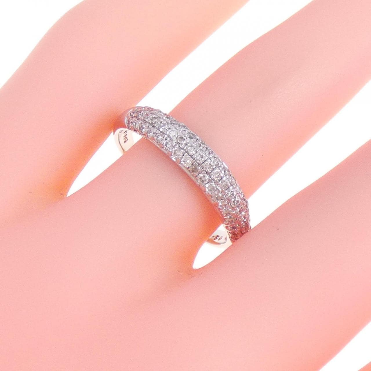 K18WG pave Diamond ring 0.50CT