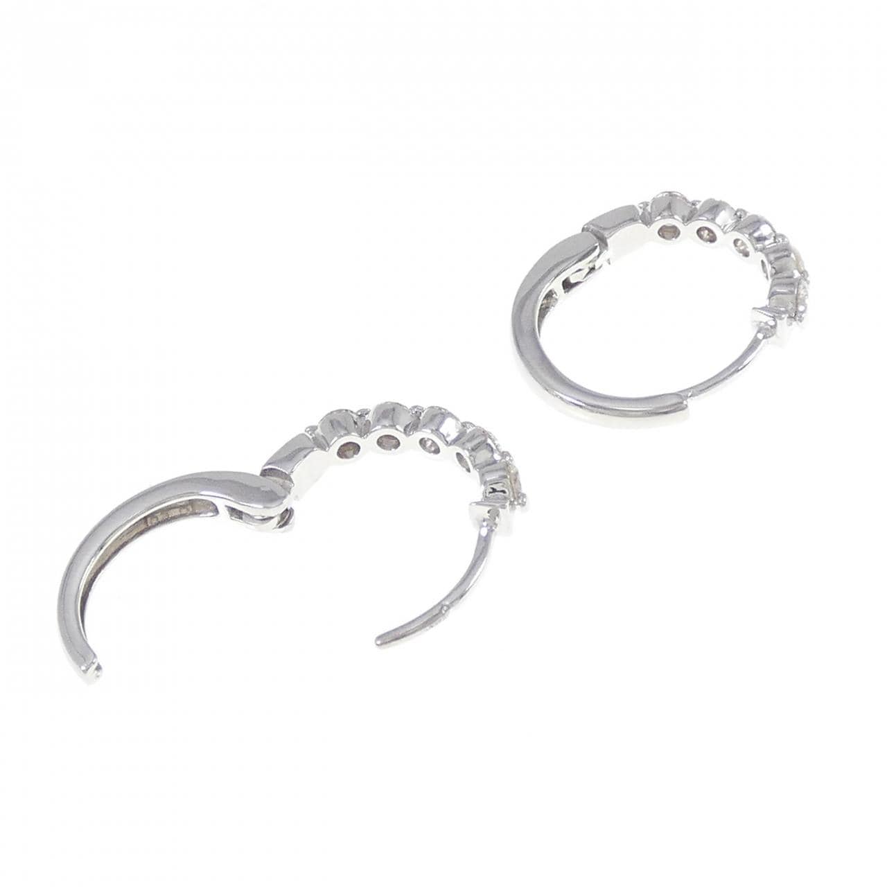 K18WG ダイヤモンド ピアス 1.00CT