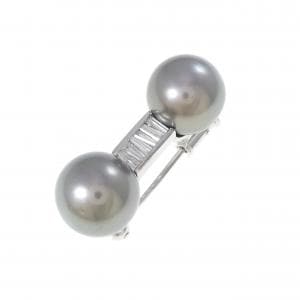 PT/K14WG 黒蝶パール ブローチ