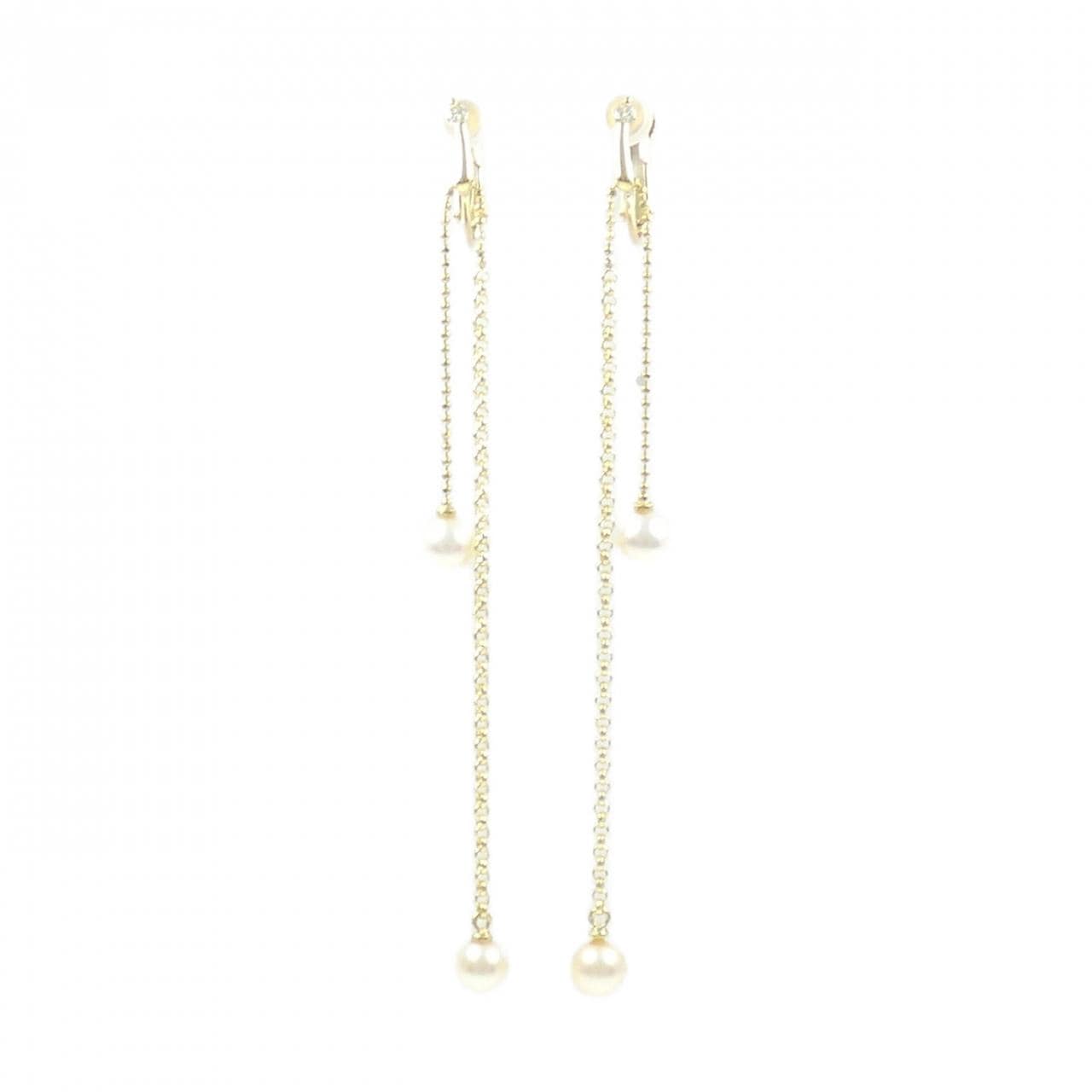 K18YG Akoya pearl earrings