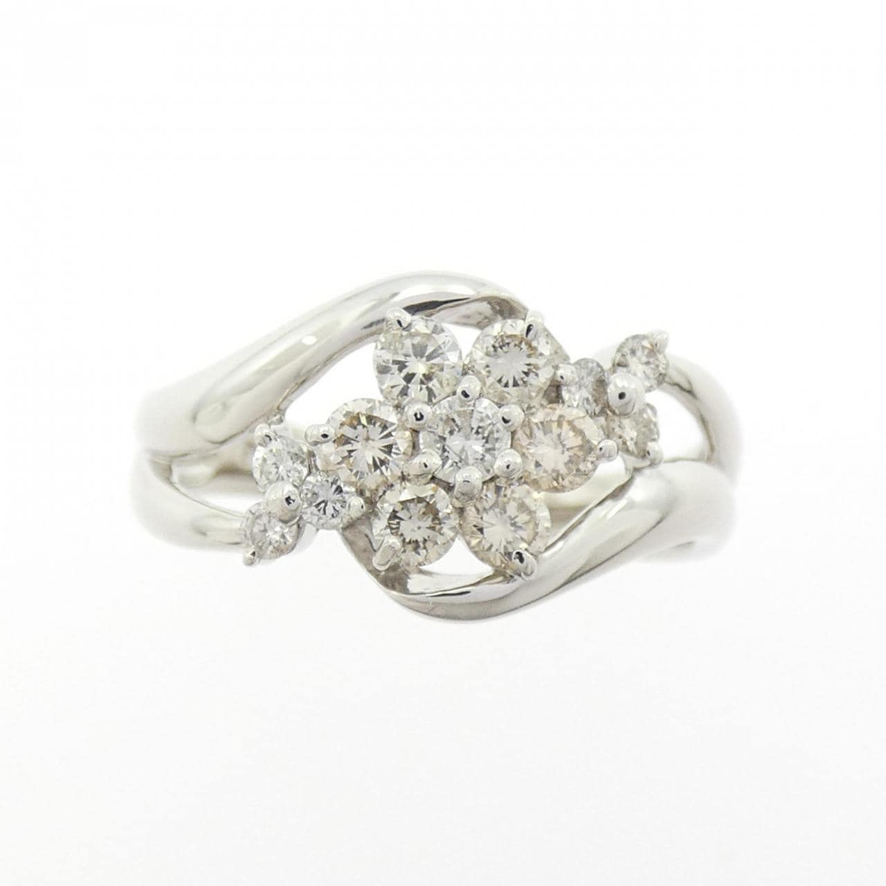 PT900 フラワー ダイヤモンド リング 0.51CT