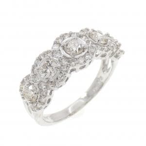 K18WG ダイヤモンド リング 1.00CT