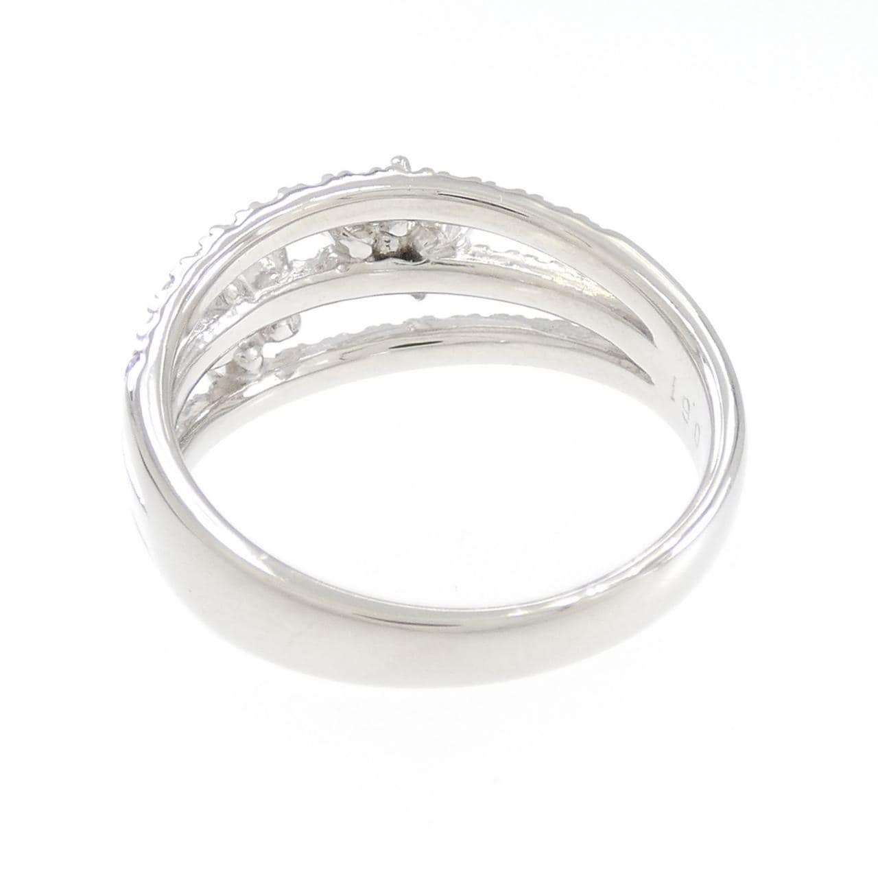 PT900 フラワー ダイヤモンド リング 0.61CT