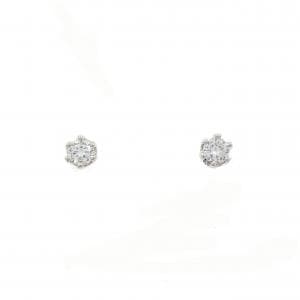 PT900 ソリティア ダイヤモンド ピアス 0.20CT