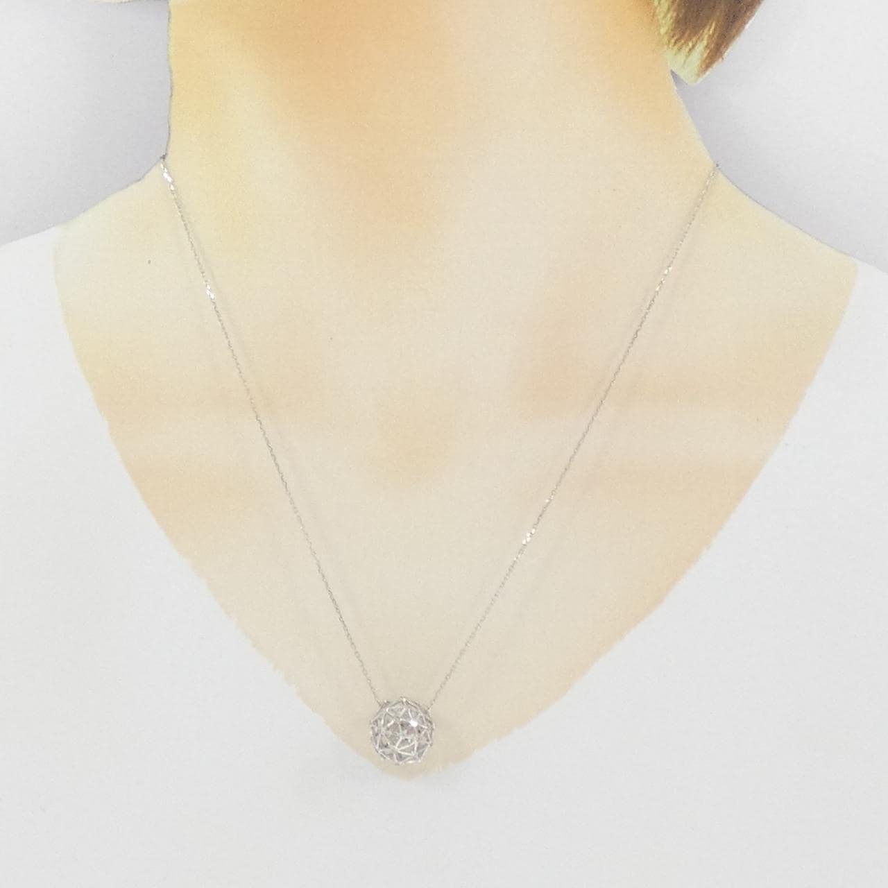 K18WG ダイヤモンド ネックレス 0.27CT