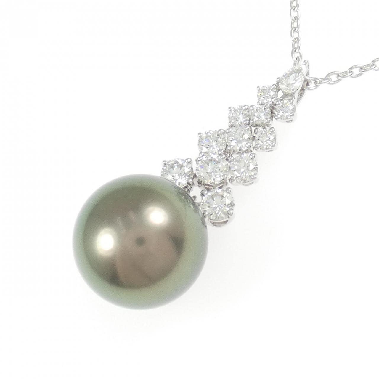 ミキモト 黒蝶パール ネックレス 14.2mm