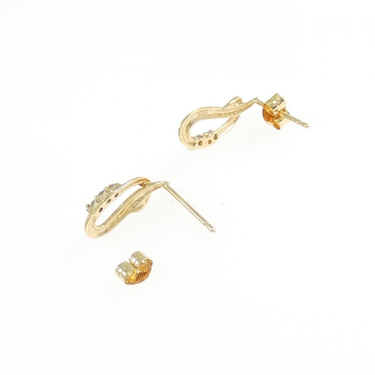 K18YG Diamond earrings 0.06CT