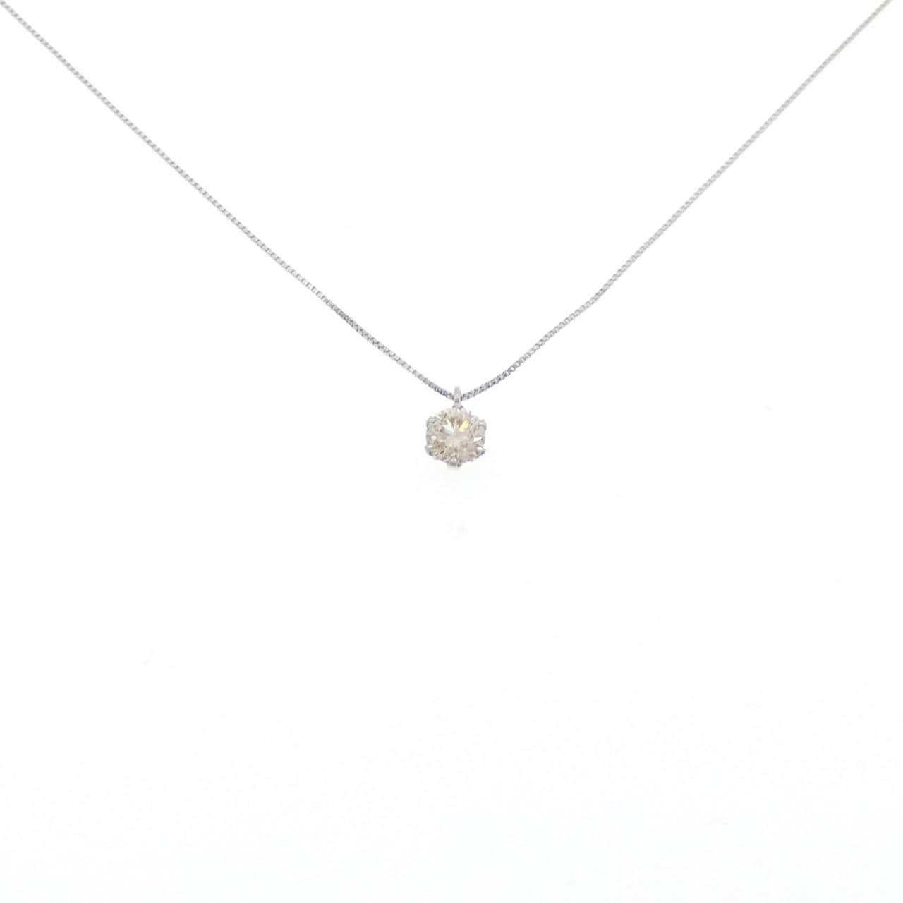 PT900/PT850 ソリティア ダイヤモンド ネックレス 0.30CT