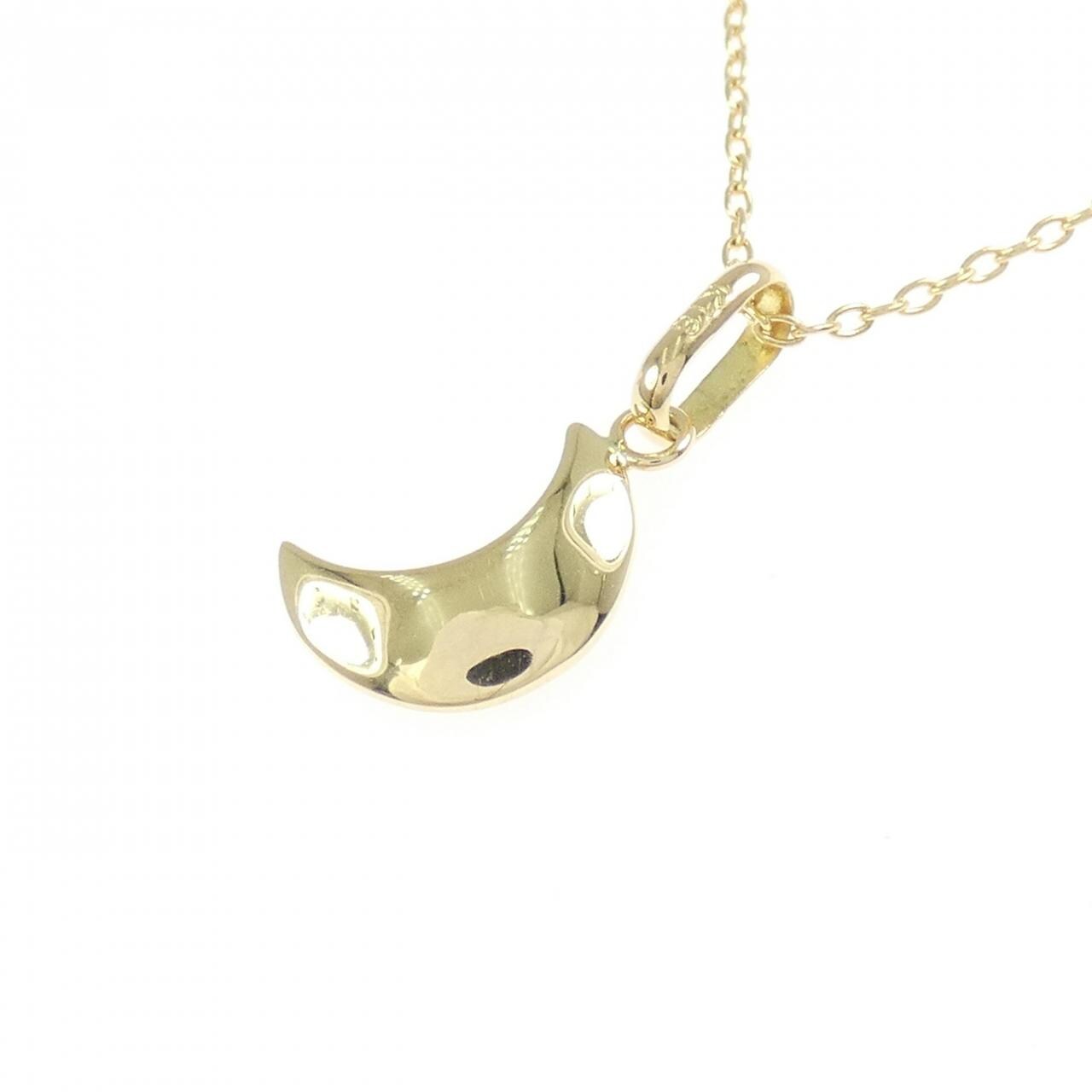 K18YG ムーン ダイヤモンド ネックレス