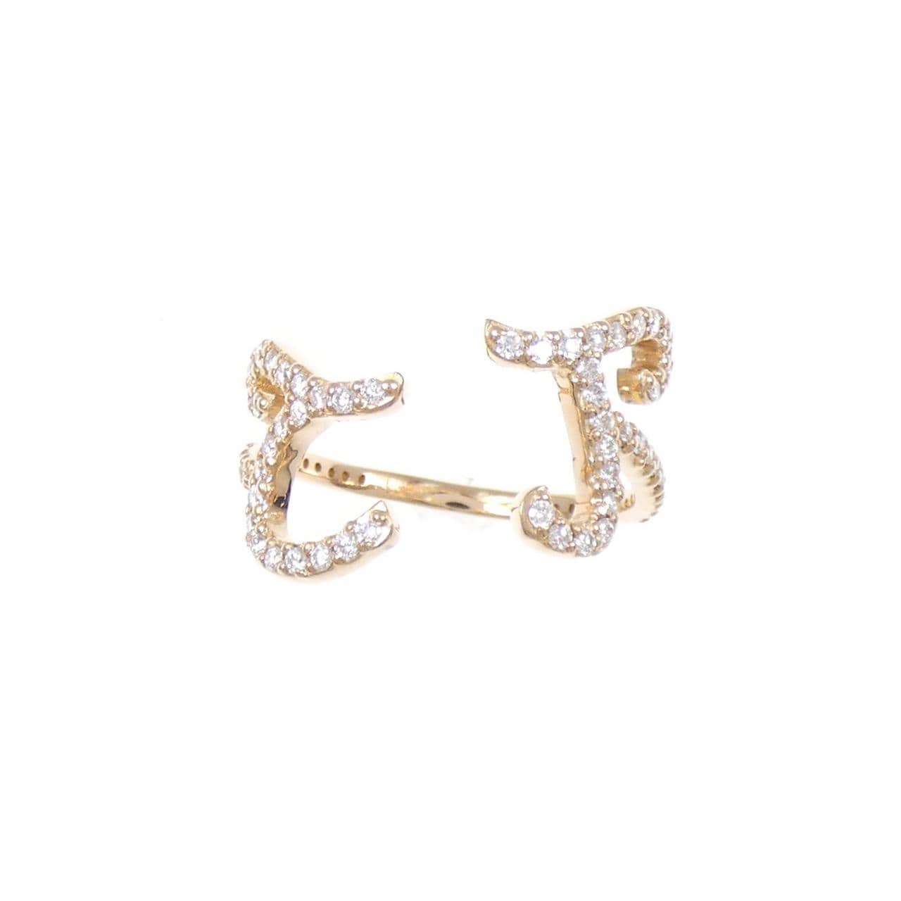 K18PG ダイヤモンド リング