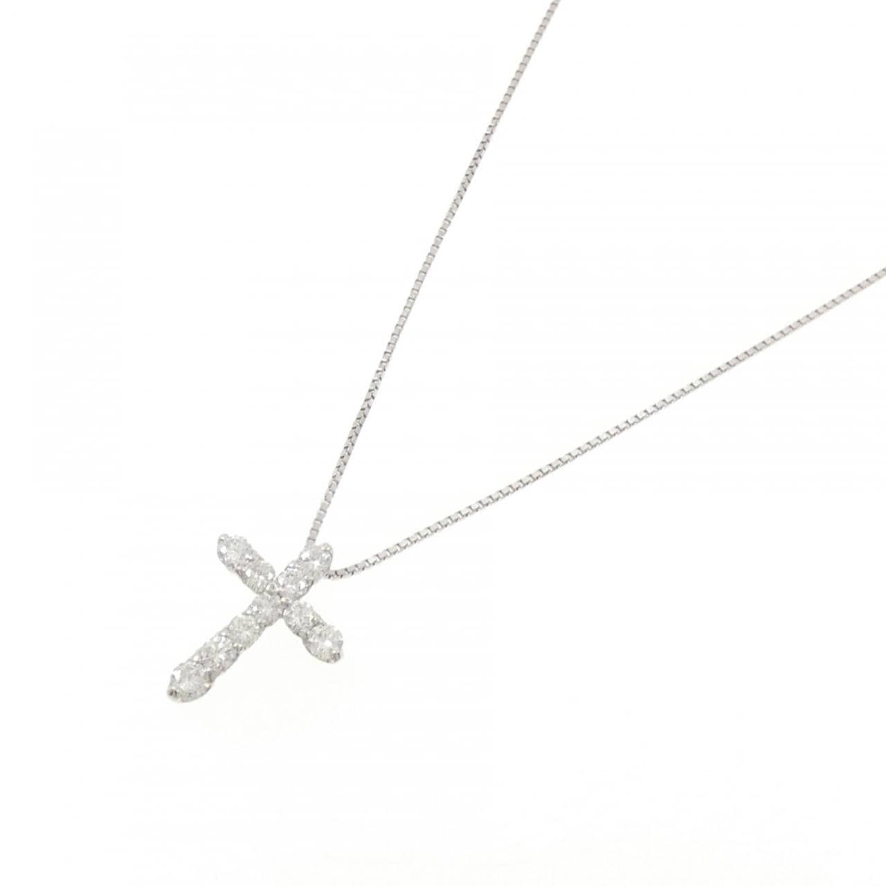 PT900/PT850 クロス ダイヤモンド ネックレス 1.04CT