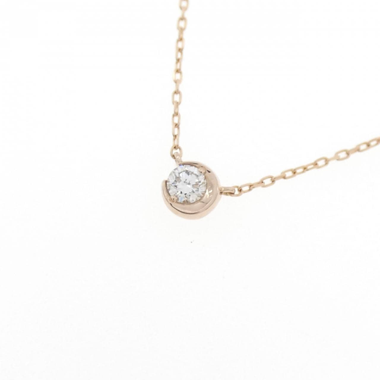 スタージュエリー ムーンセッティング ネックレス 0.06CT
