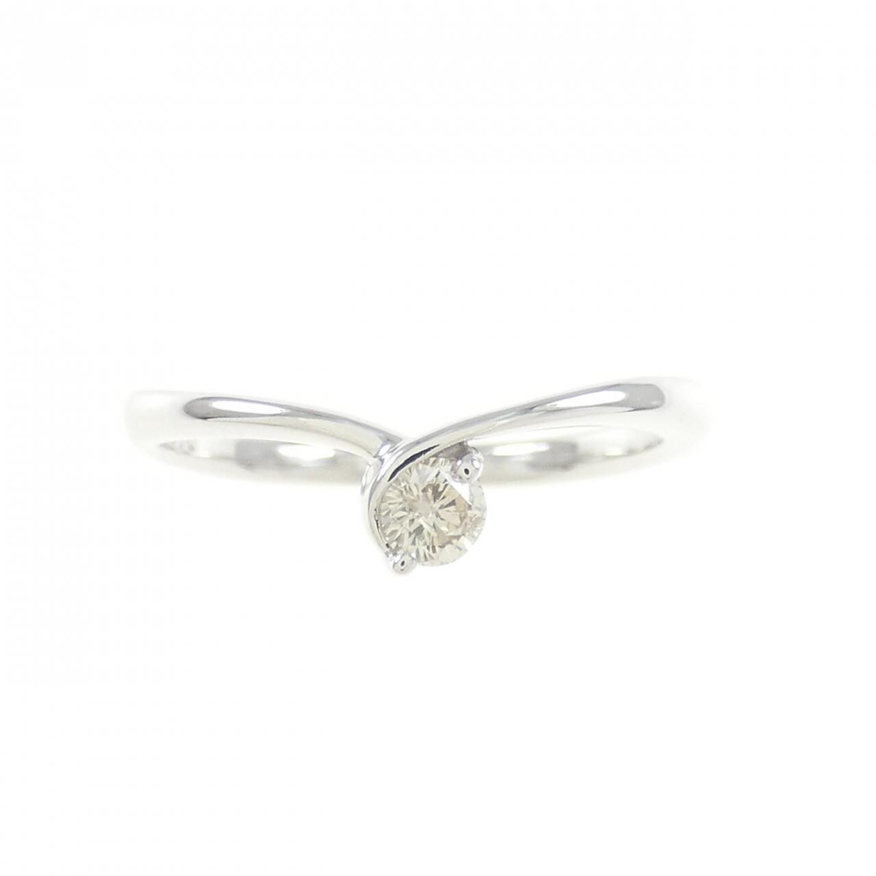 K18WG ダイヤモンド リング 0.10CT
