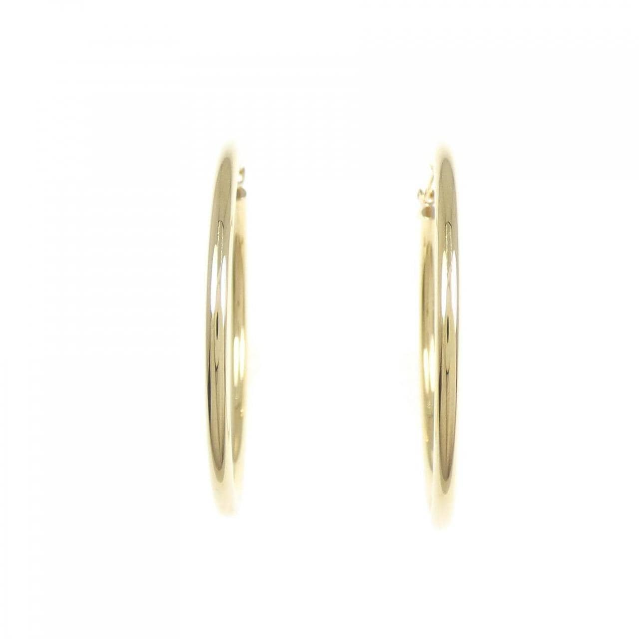 K18YG hoop earrings