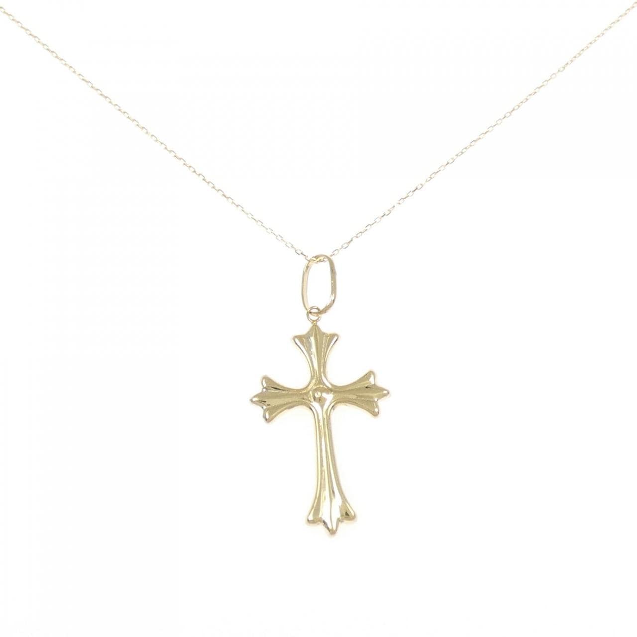 [BRAND NEW] K18YG cross necklace