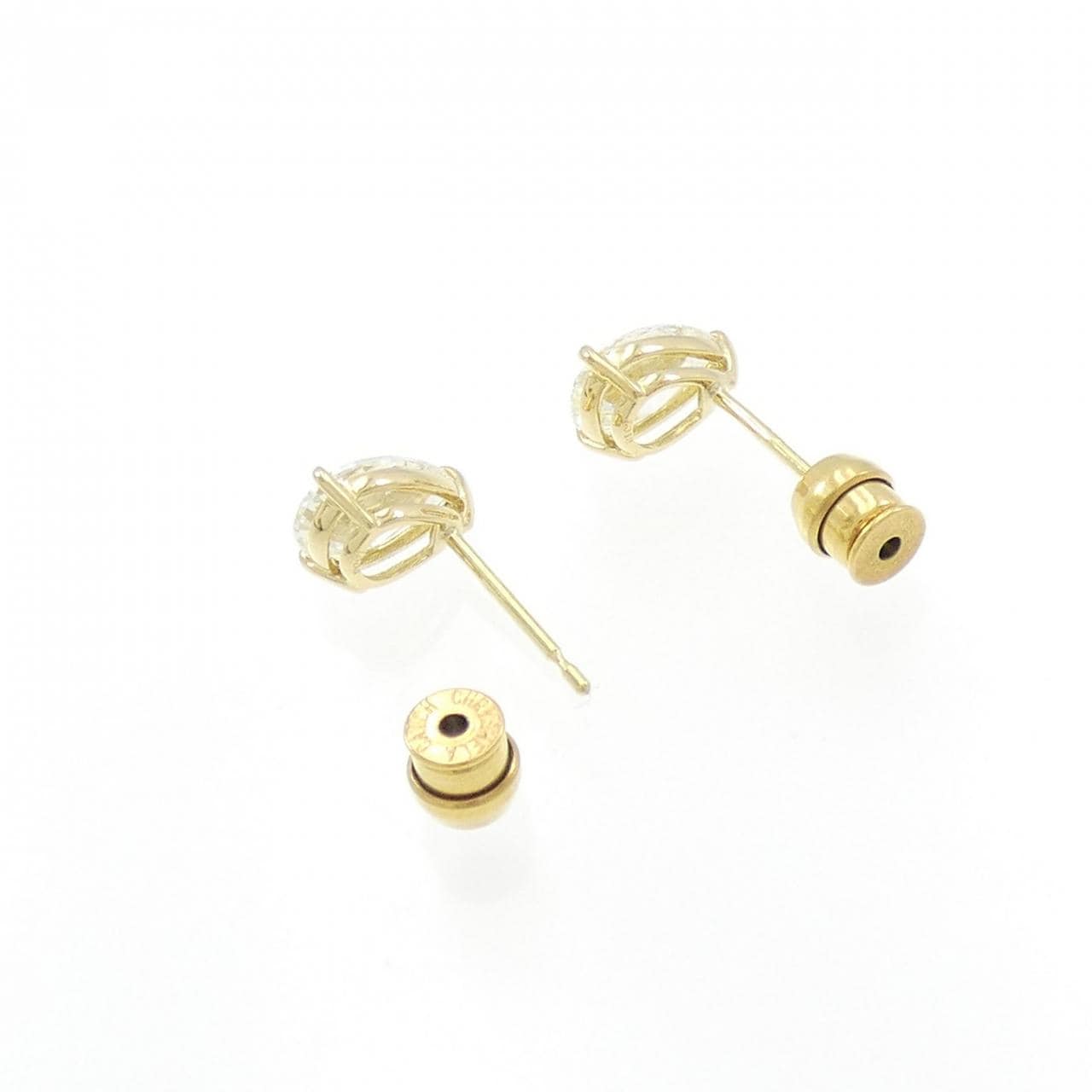 【リメイク】K18YG/ST ダイヤモンド ピアス 1.003CT 1.012CT L SI1 ペアシェイプ
