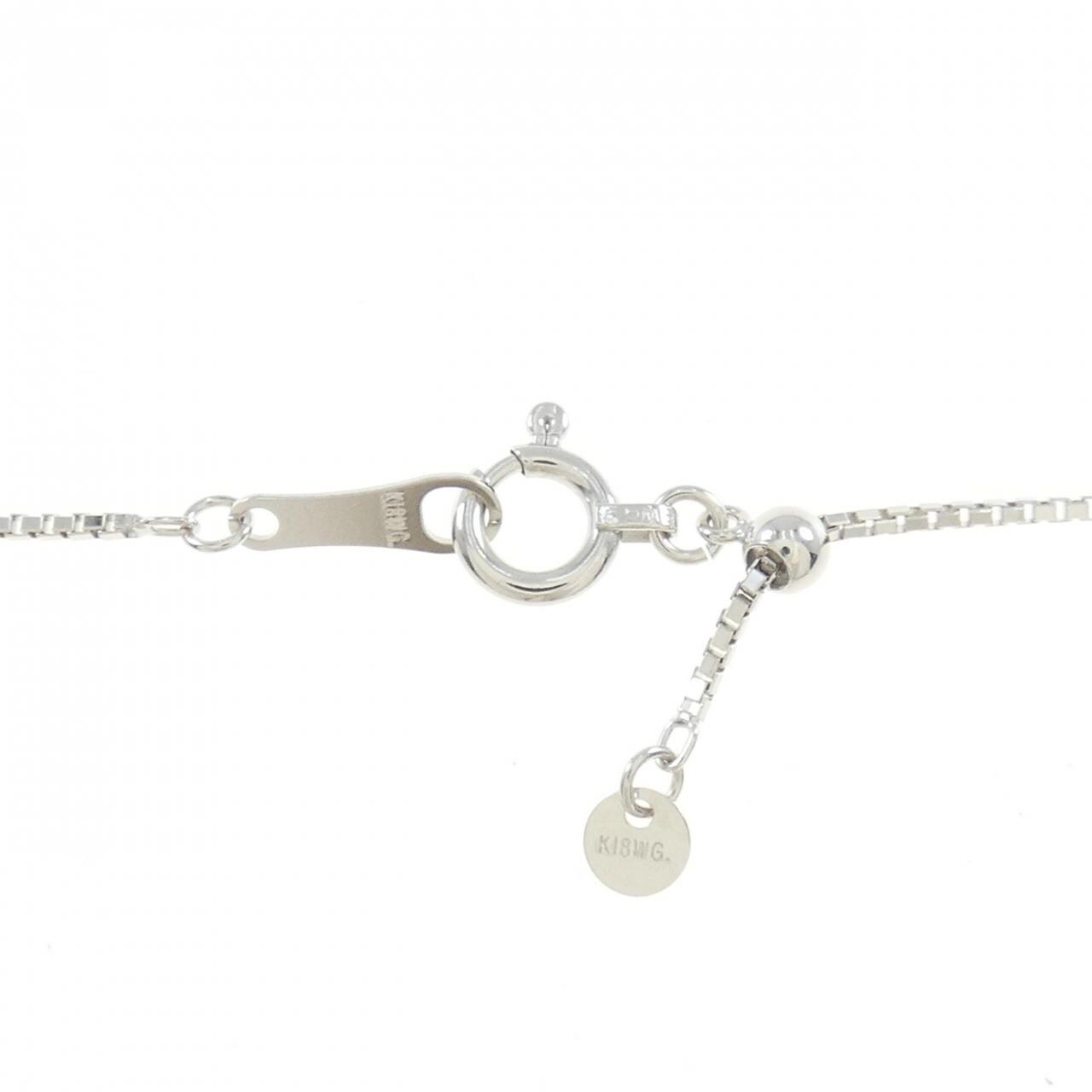 K18WG ハート ダイヤモンド ネックレス 0.50CT