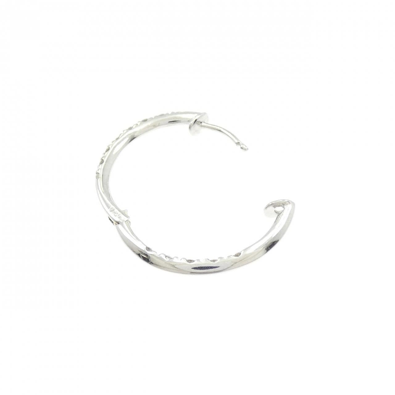 K18WG ダイヤモンド ピアス 0.25CT 片耳