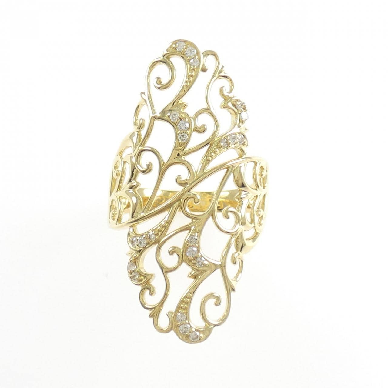 K18YG ダイヤモンド リング 0.14CT