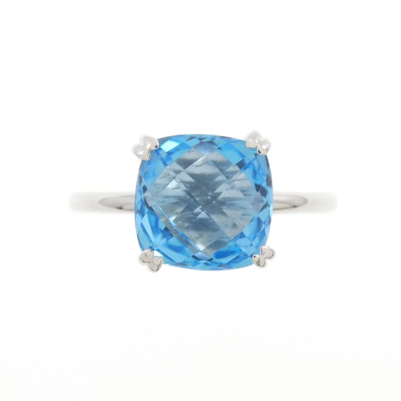 K18WG ブルートパーズ リング 3.00CT