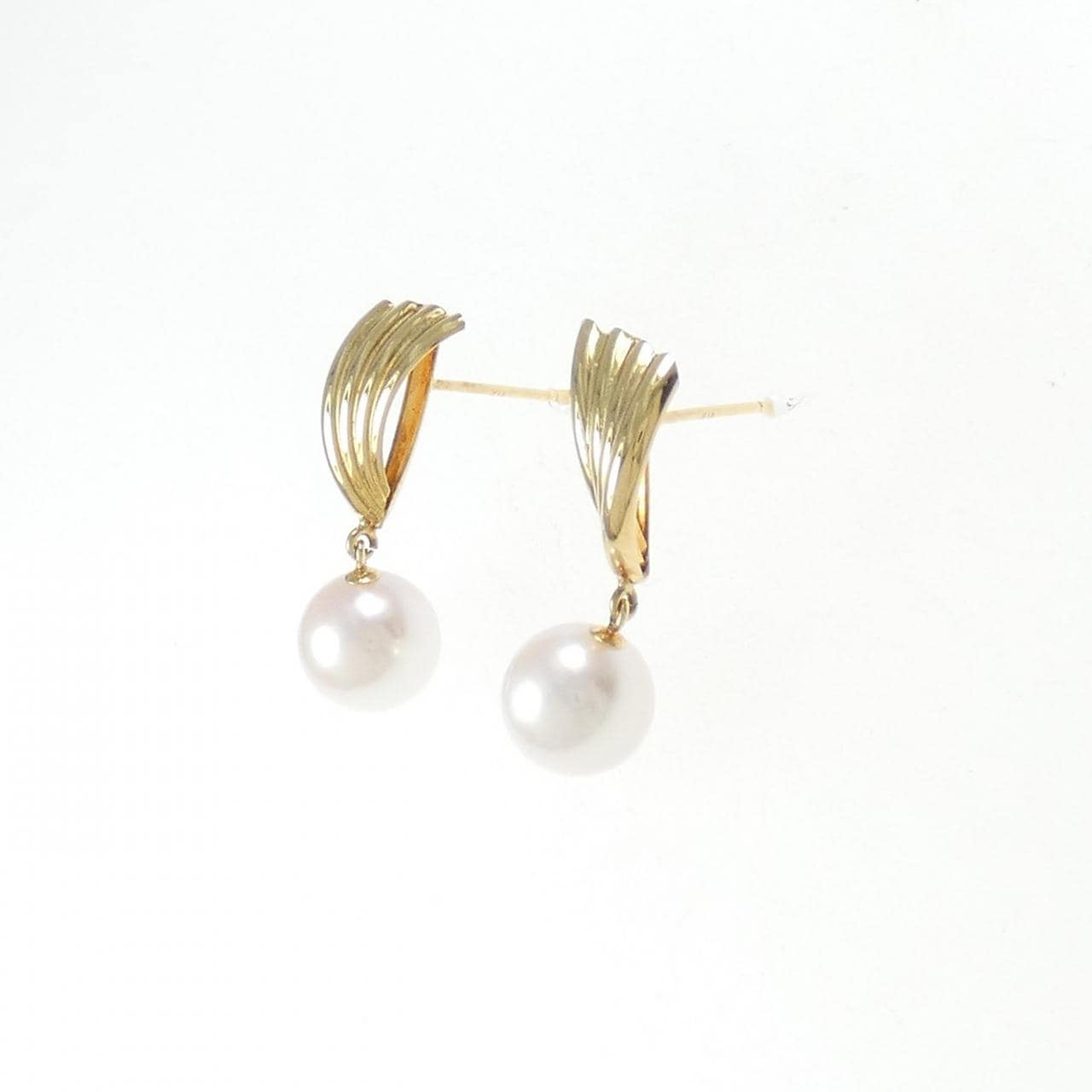 [BRAND NEW] K18YG Akoya pearl earrings 7.8CT