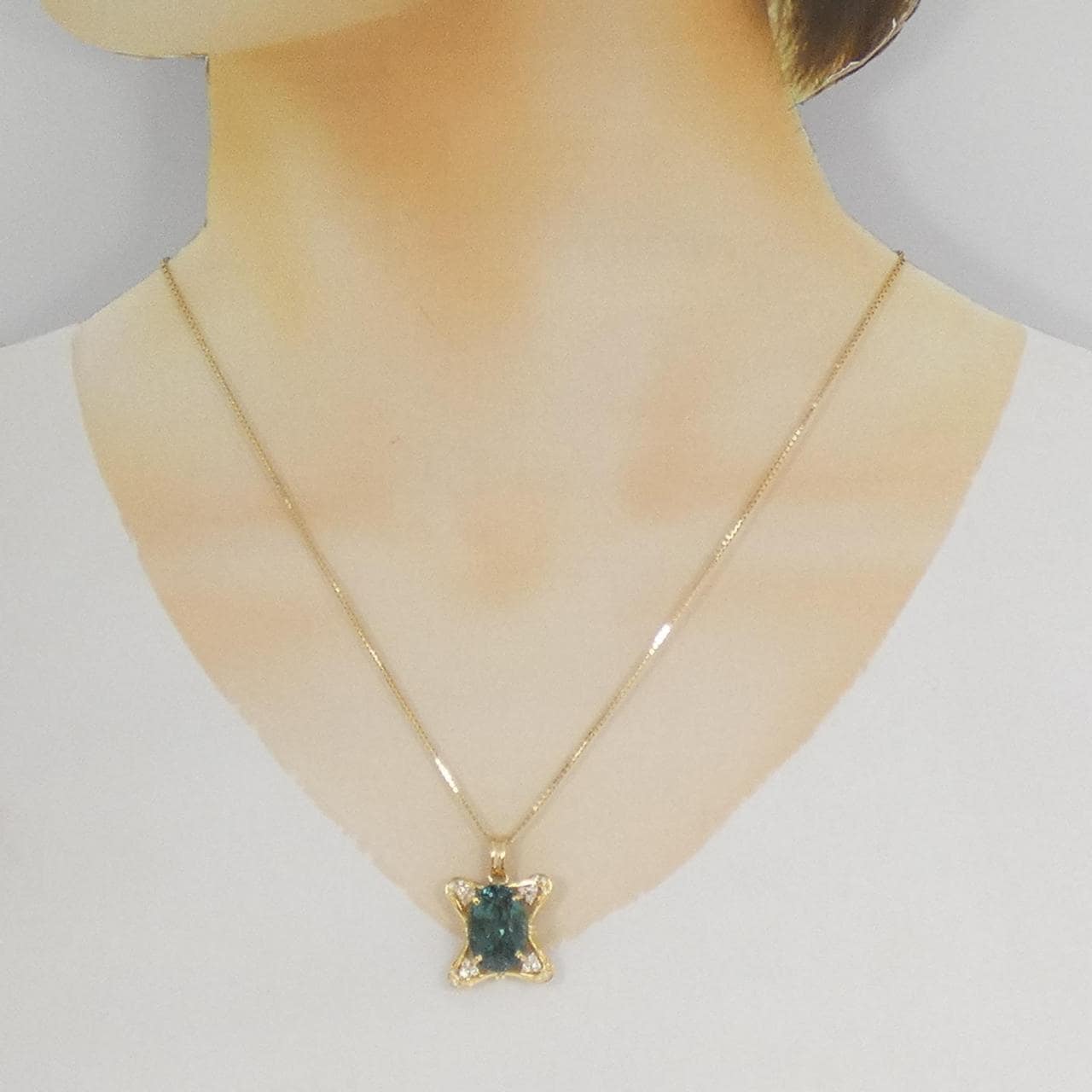 K18YG トルマリン ネックレス 9.05CT