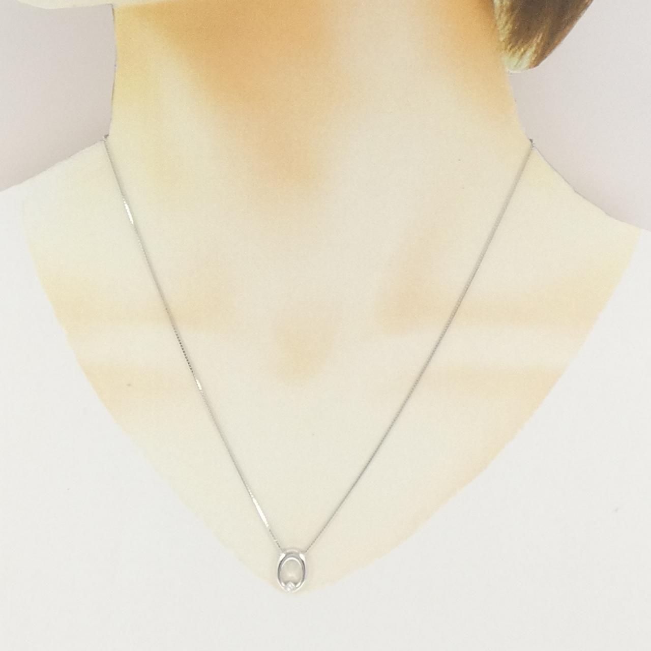 K18WG ダイヤモンド ネックレス 0.10CT