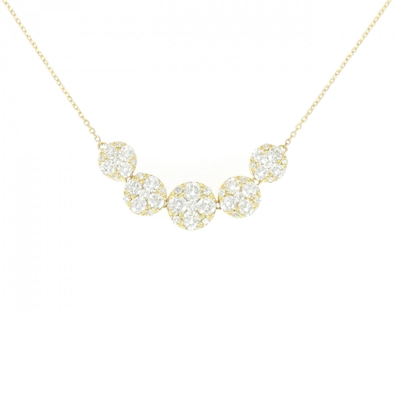 K18YG ダイヤモンド ネックレス 2.05CT