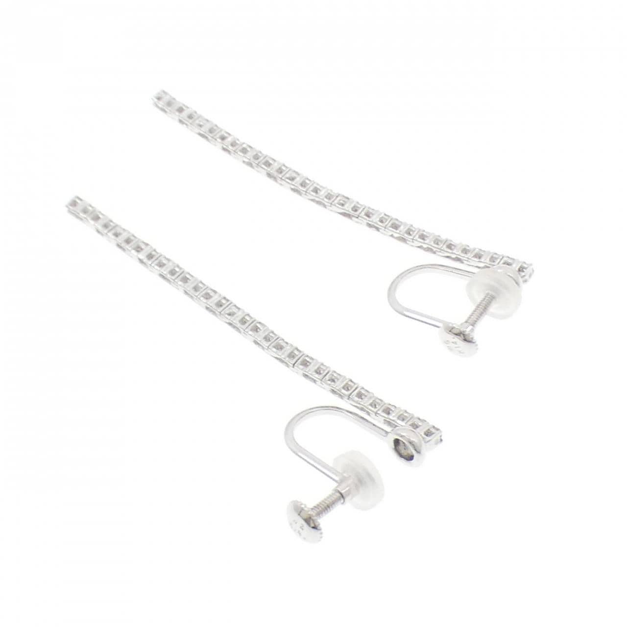 K14WG ダイヤモンド イヤリング