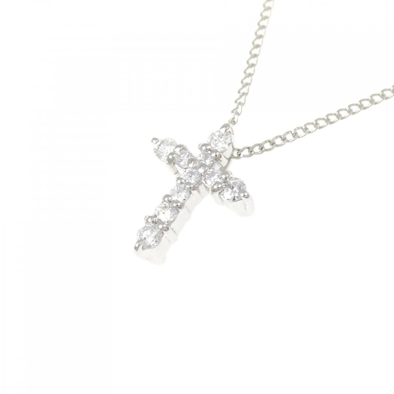 PT900/PT850 クロス ダイヤモンド ネックレス 0.16CT