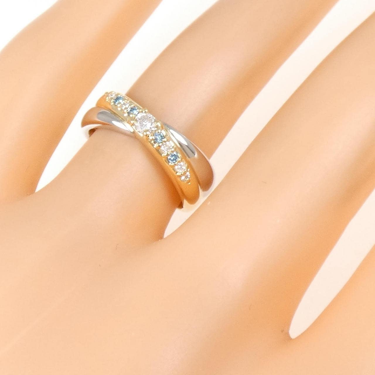 K18YG/PT900 ダイヤモンド リング 0.21CT