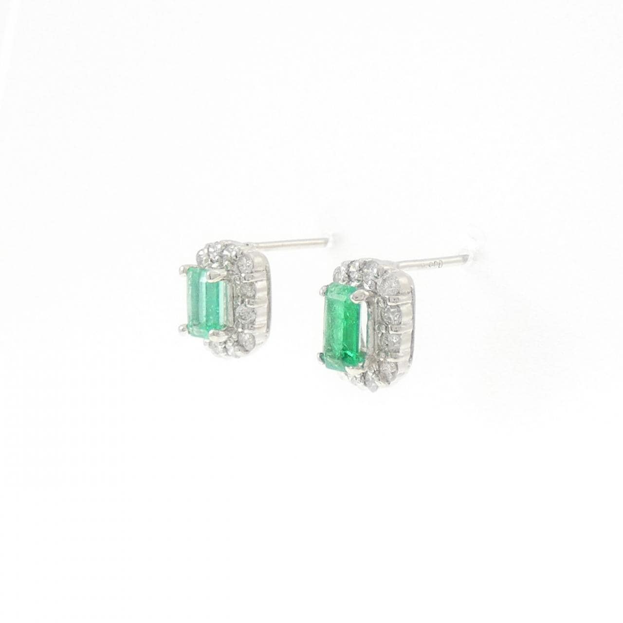PT900 エメラルド ピアス 0.55CT