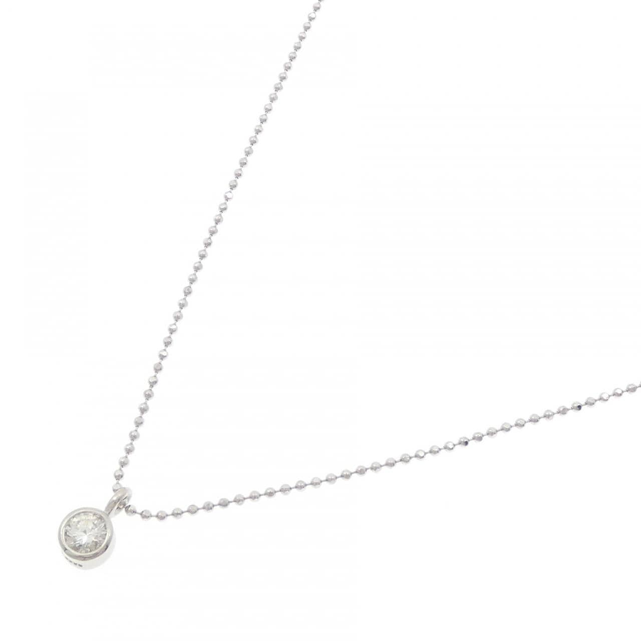PT900/PT850 ソリティア ダイヤモンド ネックレス 0.338CT