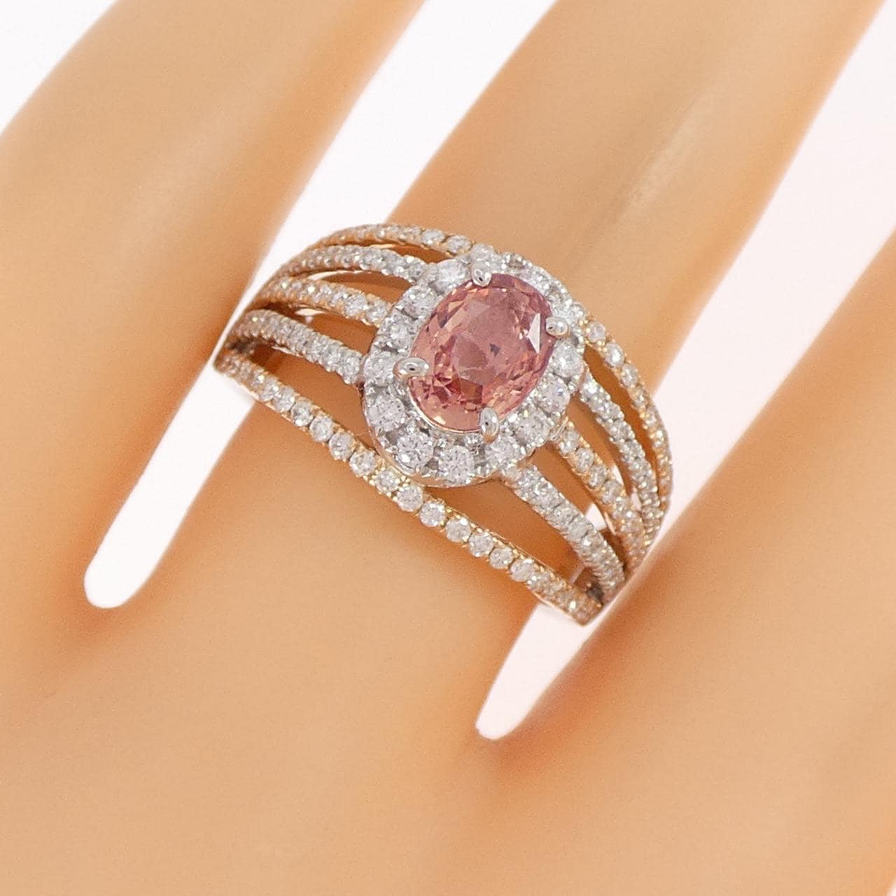 PT900/K18PG サファイヤ リング 1.03CT