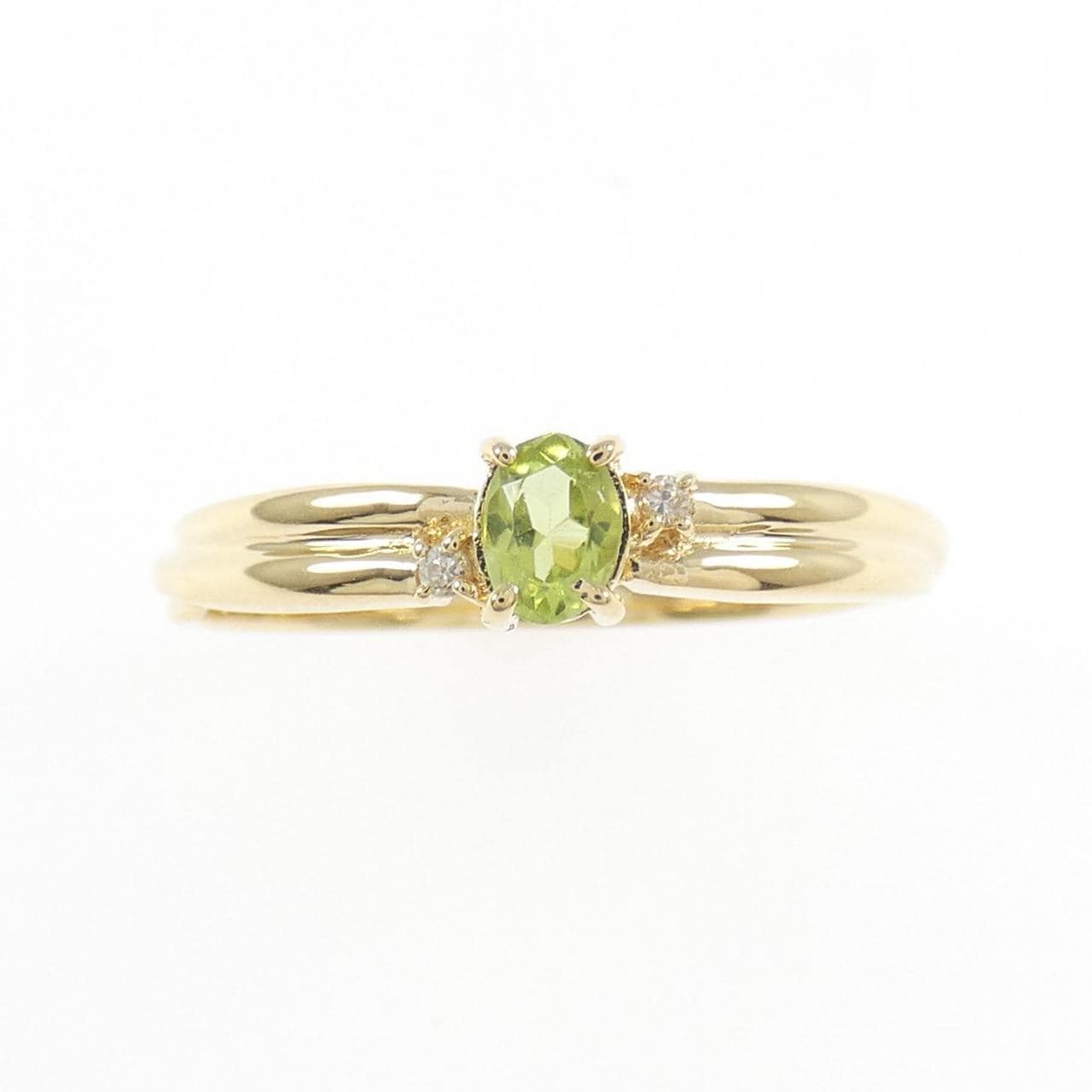 K18YG ペリドット リング