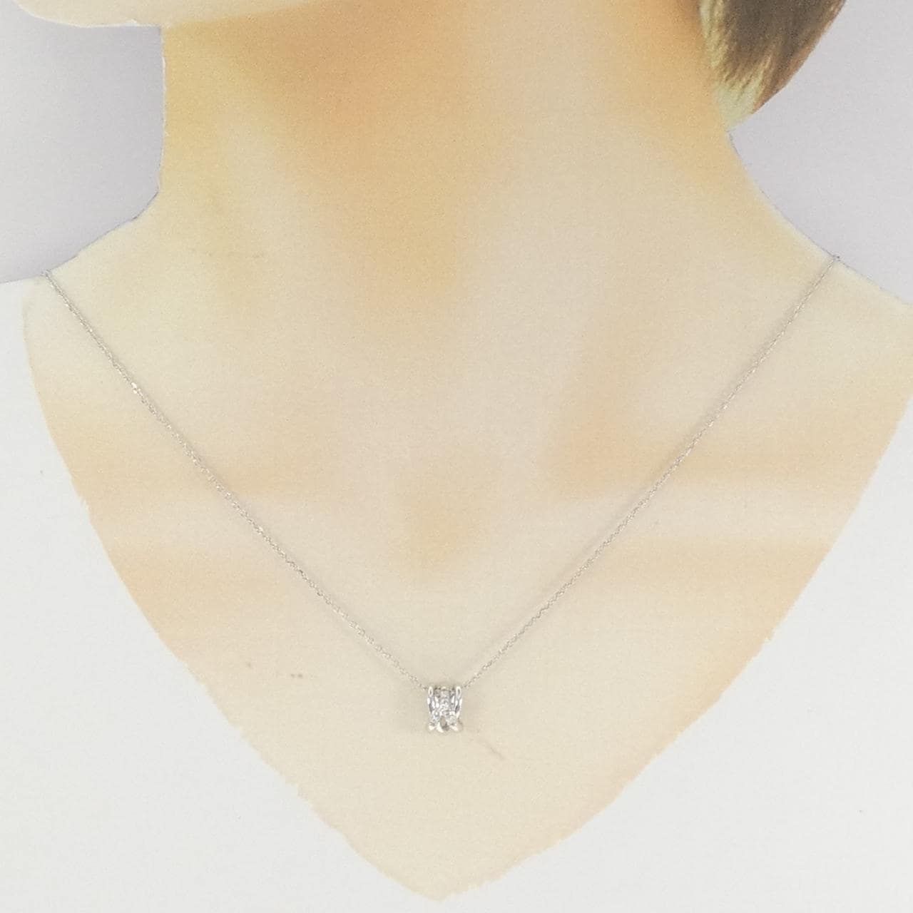 K10WG ダイヤモンド ネックレス 0.03CT