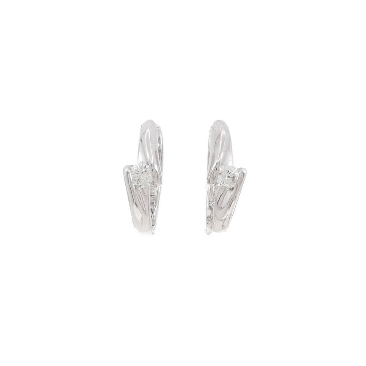 K18WG ダイヤモンド イヤリング 0.20CT