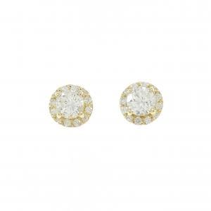 【リメイク】K18YG/ST ダイヤモンド ピアス 0.243CT 0.244CT H SI1 Good