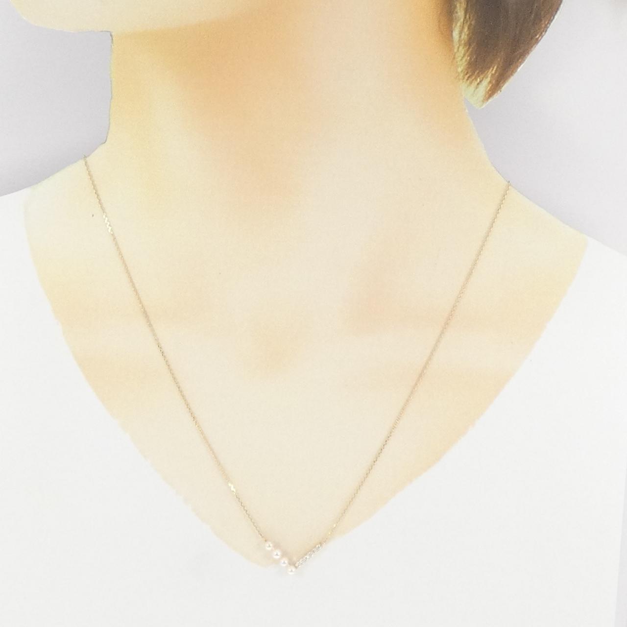 [BRAND NEW] K18YG Akoya pearl necklace