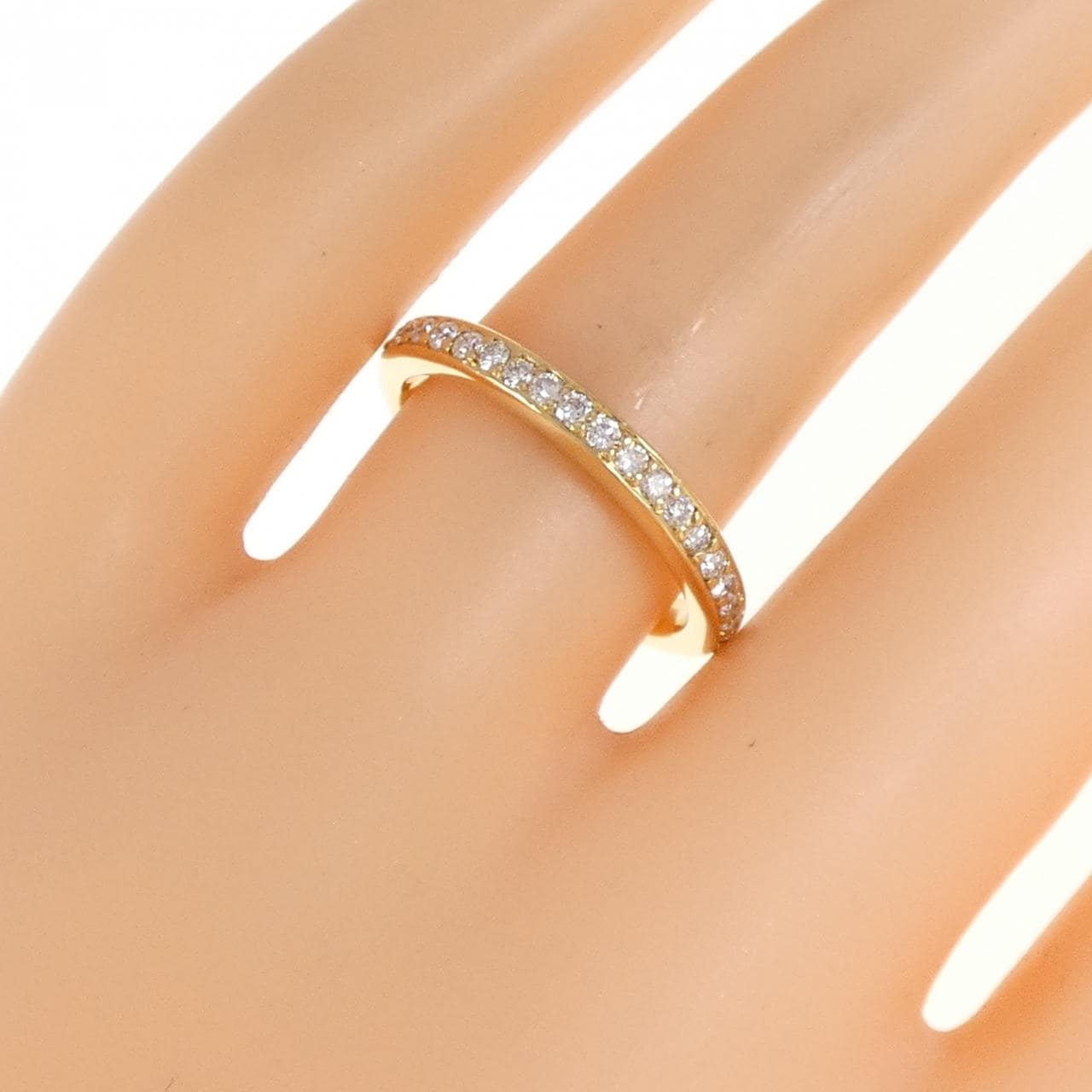 K18YG フルエタニティ ダイヤモンド リング 0.59CT