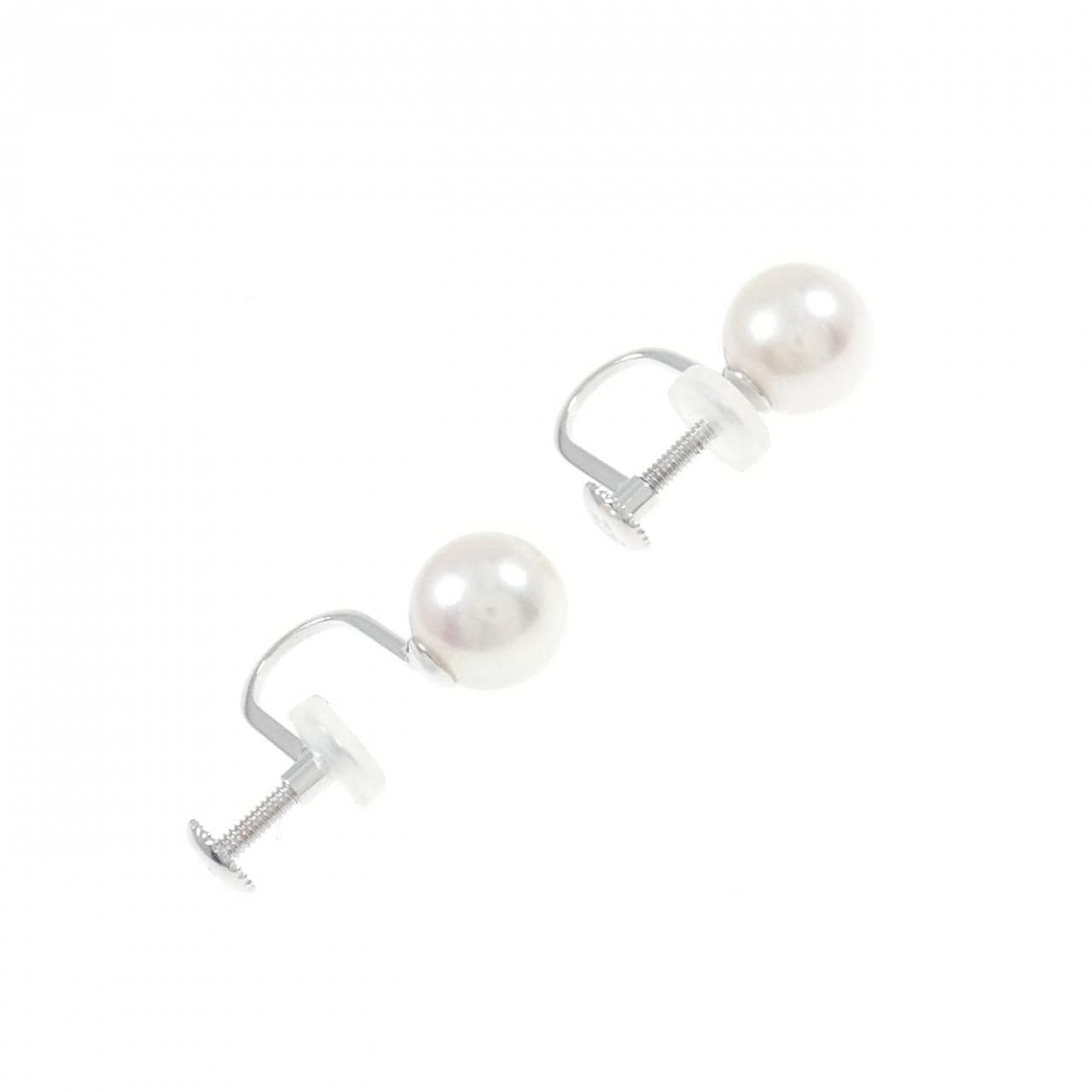K14WG Akoya pearl earrings 7mm